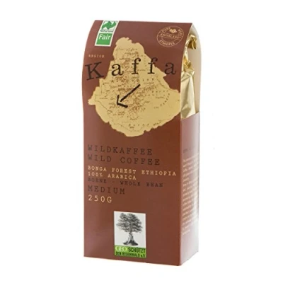 Abbildung von Original Food Kaffa Wild Kaffee medium ganze Bohne 2er Pack (2x 250g) bio vegan fair Arabica MedBohx2