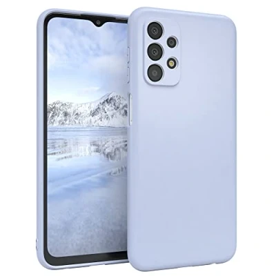 Abbildung von EAZY CASE Handyhülle Silikon mit Kameraschutz kompatibel Samsung Galaxy A23 5G in Himmelblau, Blau Ultra dünn, Slimcover, Silikonhülle, Hülle, Softcase, Backcover