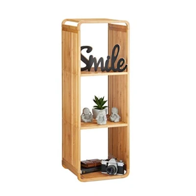 Abbildung von relaxdays Badregal Bambus Regal mit Ablagen, 4