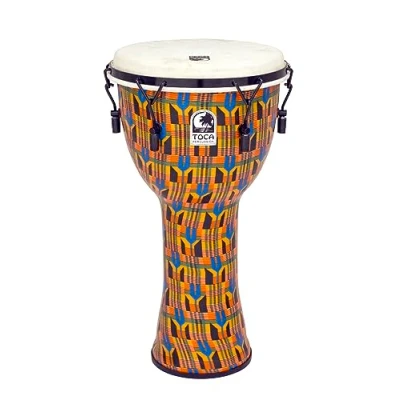 Abbildung von Toca Percussion SFDMX 12K Djembe Freestyle Mechanically Tuned Kente Cloth