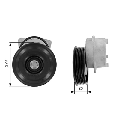 Abbildung von GATES FleetRunner Micro V Kit T38203 Spannrolle FORD: FIESTA 4