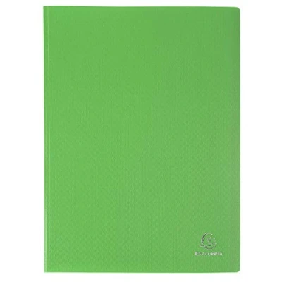Abbildung von Exacompta 8863E Sichtmappe Opak PP blickdicht, 24 x 32 cm, für DIN A4, 60 Kristallhüllen, hohe Transparenz, 1 Stück, grün