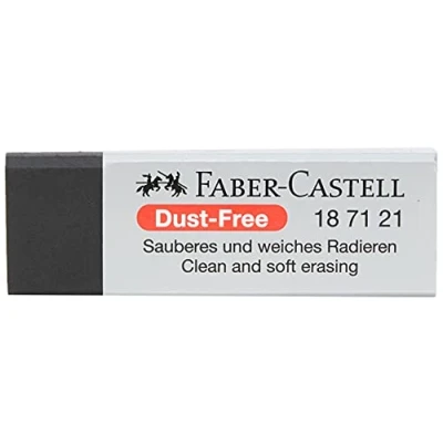 Abbildung von 20 x Faber Castell Radierer Dust Free Kunststoff schwarz