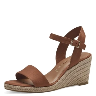 Abbildung von Tamaris Damen 1 28300 42 Sling Sandale, Cognac, 39 EU