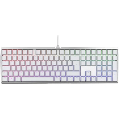 Abbildung von CHERRY MX BOARD 3.0 S, Mechanische Gaming Tastatur mit Kabel, Deutsches Layout (QWERTZ), Robustes Aluminium Gehäuse, RGB Beleuchtung, BROWN Switches, Weiß