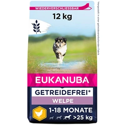 Abbildung von Eukanuba Pup &amp; Junior Large Grain Free Huhn Welpenfutter 12 kg...