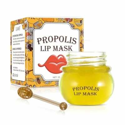 Abbildung von Lip Mask, Lippen Maske, Lippenmaske Pads, Anti Aging Moisturizing Geeignet für Trocken &amp; Rissige Lippen, Collagen Lippe Schlafen Maske Lippenpflege (Honig)