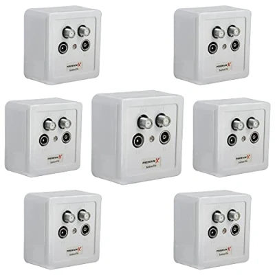 Abbildung von Premium X 7X PX4 Satdose 4 Fach Enddose Twin Antennendose Class A Sat Dose 2X 1x Radio TV Aufputz Unterputz