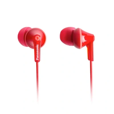 Abbildung von Panasonic RP HJE125 R In Ohr Kopfhörer Drei Paar Pass Stücke, 10 24.000 Hz, 1,1 m Kabel, rot