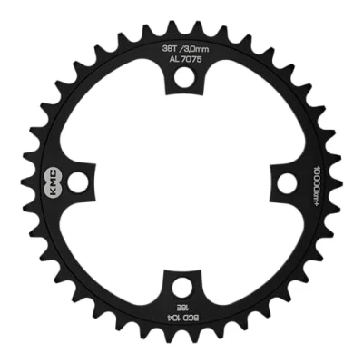 Abbildung von KMC Unisex Erwachsene Kettenblatt für E Bike 38 Zähne,schwarz eloxiert,1/2x1/8,SB Verpackung