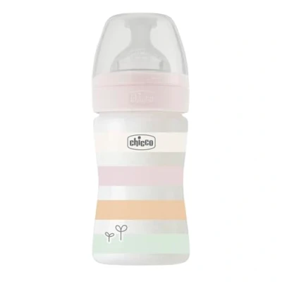 Abbildung von CHICCO BABYFLÄSCHCHEN WELL BEING, 150ML, NORMALER FLUSS, 0M+, SILIKON, WEISS