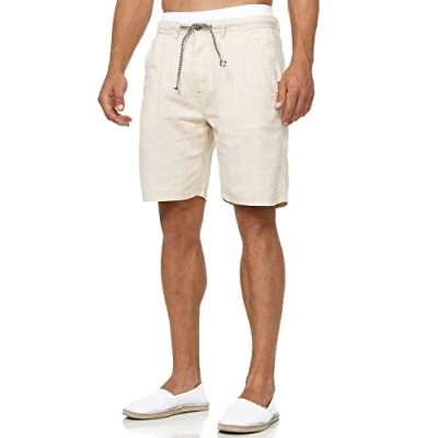 Abbildung von Indicode Jeans Corvallis Shorts, Herren, Größe: Medium, Fog check