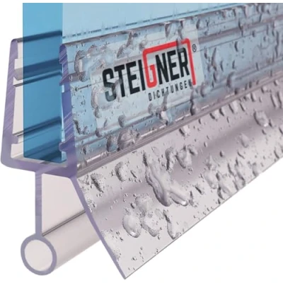 Abbildung von STEIGNER Duschdichtung, 100cm, Glasstärke 6/7/ 8 mm, Gerade PVC Ersatzdichtung für Dusche, UK08