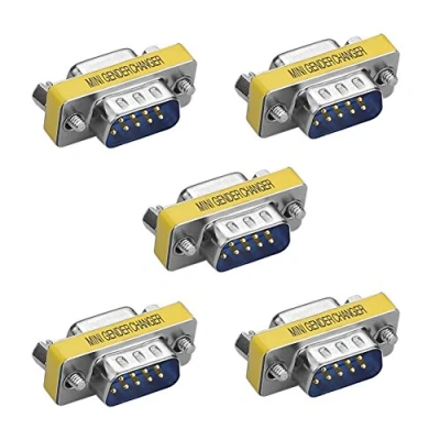 Abbildung von SIENOC 5X 9 Pin RS 232 Seriell DB9 Stecker auf Buchse Kabel Geschlecht Wechsler Koppler Adapter