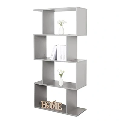 Abbildung von RICOO Regal 140 x 70 30cm, Standregal grau WM074 PL Spannplatte aus Holz, Bücherregal Wandregal klein, Regale &amp; Ablagen, schmales Regal, Büroregal, kleines schmal, Büro Bücherregale