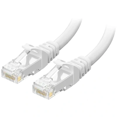Abbildung von Cable Matters Snagless 10 Gigabit Cat 6 Lan Kabel 9m (Cat Ethernet Kabel, Wlan Lankabel Cat6) in Weiß Netzwerkkabel 9 Meter