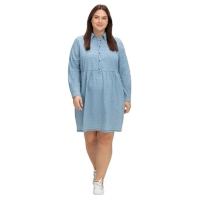 Abbildung von Sheego Jeanskleid, Damen, Größe: 48, Light blue denim