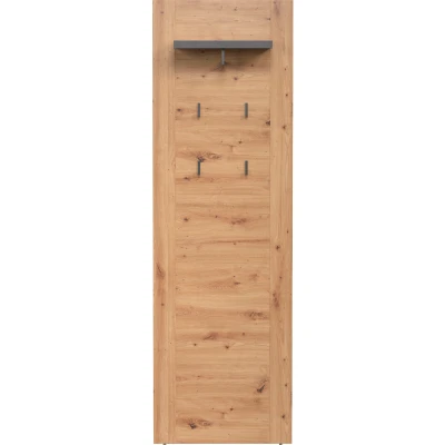 Abbildung von Home affaire Garderobenpaneel &quot;Ambres&quot;, Matte, hellbraune Echtholzoptik, ca. 62 cm breit, Hutablage, Melamin