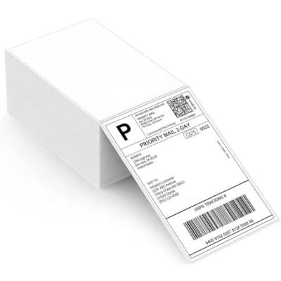 Abbildung von MUNBYN Versandaufkleber 4x6 DHL Etiketten (500 Stück 10.2 x 15.2 cm) Thermopapier Versandetiketten für Labeldrucker 4XL Wasserfester Papier, BPA/BPS frei