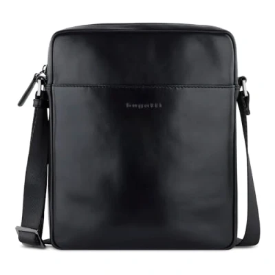 Abbildung von bugatti Romano Herren Schultertasche klein aus hochwertigem Leder in Schwarz