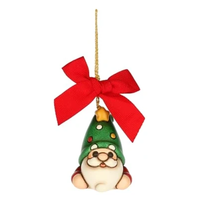 Abbildung von THUN Weihnachtsschmuck Wichtel Oliver aus Keramik, klein, 4,1 x 3,8 cm, Höhe 5,4 cm