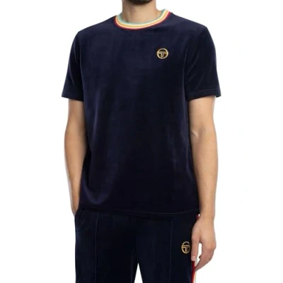 Abbildung von Sergio Tacchini Slice TEE Tshirt basic, Herren, Größe: Medium, Maritime blue/gold