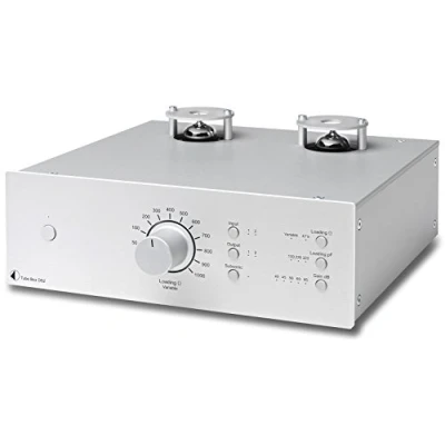 Abbildung von Pro Ject Tube Box DS2, MM/MC Phonovorstufe mit Röhrenbestückung und Highend Klangqualität, Silber