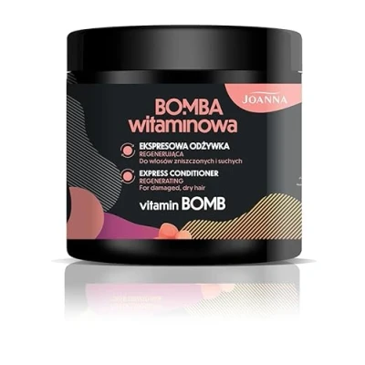 Abbildung von JOANNA Vitamin Bombe Express Conditioner für trockenes &amp; strapaziertes Haar 500g Repair Spülung, intensiv nährend feuchtigkeitsspendend