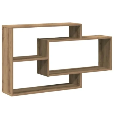 Abbildung von vidaXL Wandregal Artisan Eiche 104x20x58,5 cm Holzwerkstoff, Hängeregal, Wandboard, Regalbrett, Schweberegal, Regal Schwebend, CD