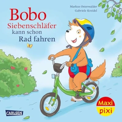 Abbildung von Maxi Pixi 486: Bobo Siebenschläfer kann schon Rad fahren (486)