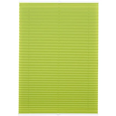 Abbildung von ondeco Plissee ohne Bohren mit Klemmträger viele Farben, Sonnenschutz für Fenster innen, Lichtschutz und Blickdicht, klemmfix Faltrollo Sichtschutz Tür Hellgrün 75x130 cm