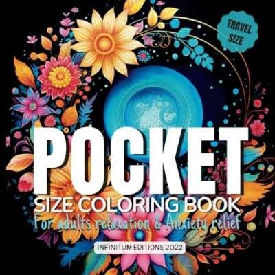 Abbildung von Pocket Size coloring book for adults relaxation and anxiety relief Mini adults: Travel stress