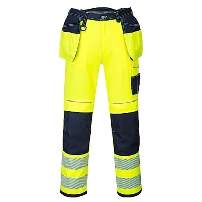 Abbildung von Portwest PW3 Warnschutzhose, Größe: 28, Farbe: Gelb/Marine, T501YNR28
