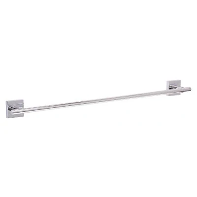 Abbildung von tesa Handtuchhalter EKKRO Badetuchstange ohne Bohren 5 cm : 64,5 6,0 cm, selbstklebende Handtuchhalterung chrom silber glänzend