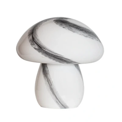 Abbildung von By Rydéns Tischleuchte Mira Mushroom, schwarz/weiß, Glas