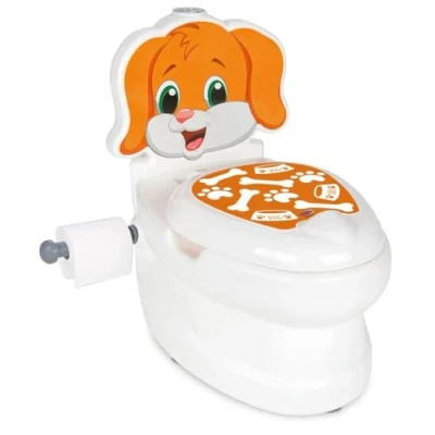 Abbildung von JAMARA 460959 Meine kleine Toilette Hund mit Spülsound und Toilettenpapierhalter