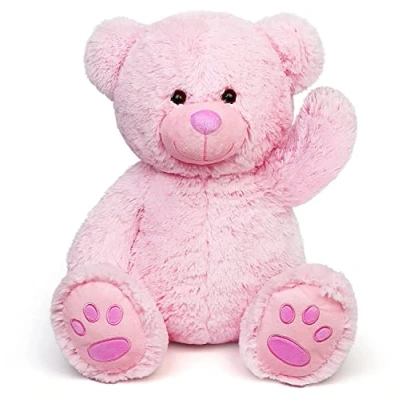 Abbildung von LotFancy Teddybär Kuscheltier 50cm, Plüschtier Stofftier Teddy, Süßes Geschenk für Kinder Mädchen Freundin, Geburtstag, Valentinstag, Weihnachten, Rosa