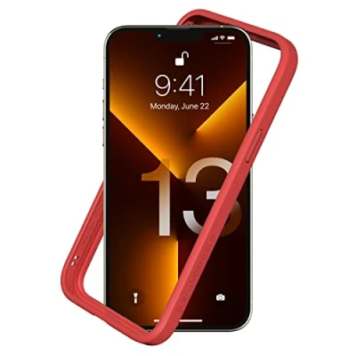 Abbildung von RhinoShield Bumper Case kompatibel mit [iPhone 13 Pro Max] CrashGuard NX Stoßdämpfende Schutzhülle im schlanken Design 3.5 Meter Fallschutz Rot