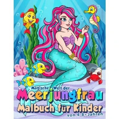 Abbildung von Magische Welt der Meerjungfrau: Malbuch für Kinder von 4 8+ Jahren