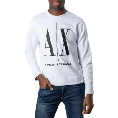 Abbildung von Armani Exchange Herren Icon Sweat Sweatshirt, Weiß, XS