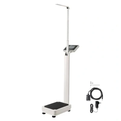 Abbildung von VEVOR Medizinische Digitalwaage, professionelle Personenwaage für Gewicht und Größe, Arztwaage mit eingebauter Messlatte, 2 Einheiten (kg/lb), BMI das Fitnessstudio im Heimkrankenhaus, 227 kg