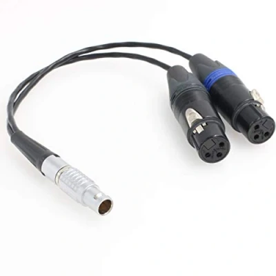 Abbildung von SZRMCC Mikrofon Audio Breakout Eingangskabel 10 Pin Stecker auf Dual XLR 3 Buchse für Atomos Shogun Inferno Monitor Record