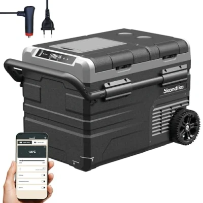 Abbildung von Skandika Elektrische Kühlbox Gefrierbox Routa, Kompressor Autokühlschrank, Camping, 2 Zonen, 35 l, App Steuerung, +20 bis 20 C, leise, Eco Mode, LKW, Bus, Camper