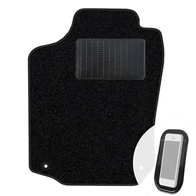 Abbildung von moto MOLTICO Fahrer Fußmatte Auto Velours Fahrerseite Autoteppiche Schwarz Fahrermatte 1 teilig passend für Opel Tigra B Twin Top 2004 2009