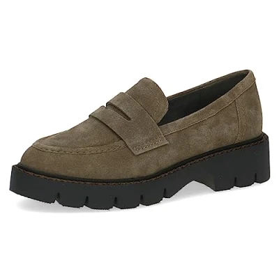 Abbildung von Caprice Slipper, Damen, Größe: 40, Khaki suede Leder