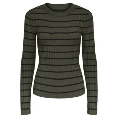 Abbildung von Pieces Crista LS Oneck NOOS BC Strickpullover, Damen, Größe: Medium, Forest night 2