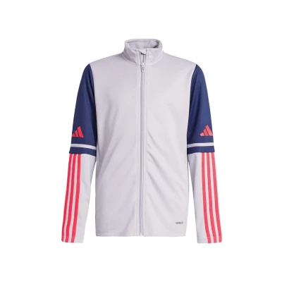 Abbildung von adidas Unisex Kinder SQUADRA25 TRAINING JACKET KIDS, glory grey/team navy blue 2/pure ruby, 11 12 Years