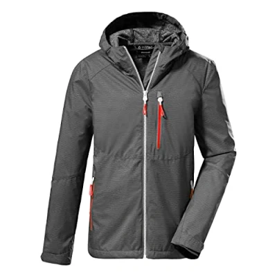 Abbildung von killtec Jungen Softshelljacke/Outdoorjacke mit Kapuze KOS 61 BYS SFTSHLL JCKT, anthrazit, 116, 37839 000