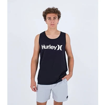 Abbildung von Hurley Herren Everyday One and Only Solid Tank Tshirt, schwarz, S