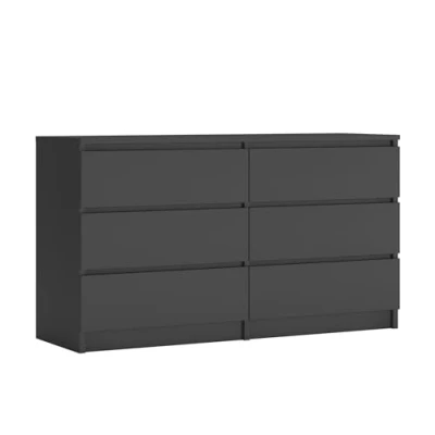 Abbildung von 3E 3xE living.com Kommode mit 6 Schubladen, Farbe: Anthrazite, A: 140 x 79 39 cm